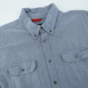 AW Outfitters XL Mens Blue Button Down Short‎ Sleeve Shirt Cotton Casual Kenya